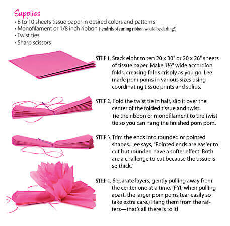 How to Make Tissue Paper Pom Pom Flowers Big | Nashville Wraps Blog