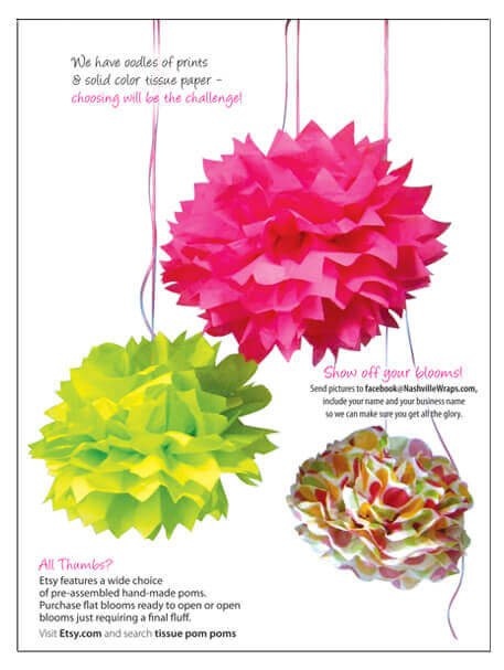 How to Make Tissue Paper Pom Pom Flowers Bloom Big - Nashville