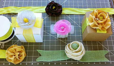 10pcs/lot Hand-drawn Flower Wedding Car Decoration Bow Gift Packaging  Wedding Ribbon Color Strip Pull Flower | Wish