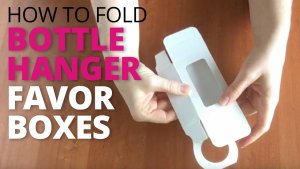 Bottle hanger favor boxes