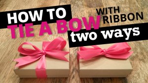 How to tie a bow two ways